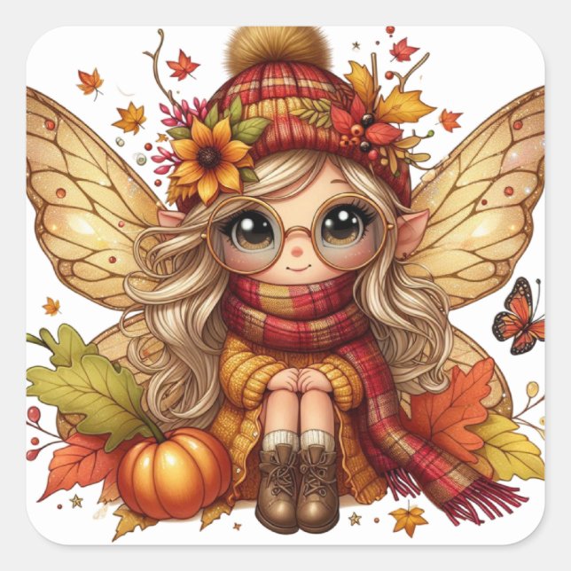 Cute Autumn Fairy Stickers (Front)