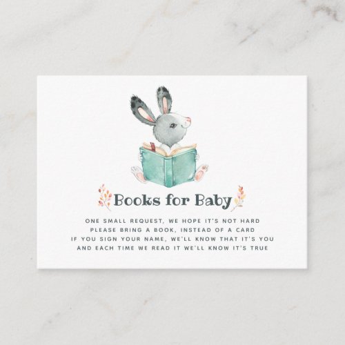 Cute Autumn _ Fall Baby Shower Book Request Enclosure Card