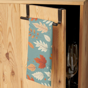 Cute autumn/fall leaves kitchen towel