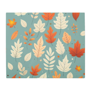 Cute autumn/fall leaves metal print