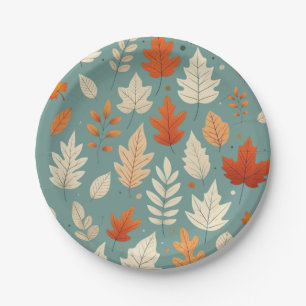 Cute autumn/fall leaves paper plates
