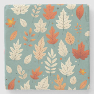 Cute autumn/fall leaves stone coaster