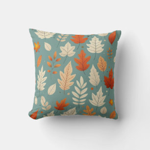 Cute autumn/fall leaves throw pillow