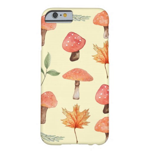 Cute Autumn / Fall Mushroom / Leaf Barely There iPhone 6 Case