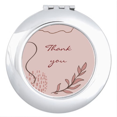 cute autumn floral and geometric abstract graphic compact mirror