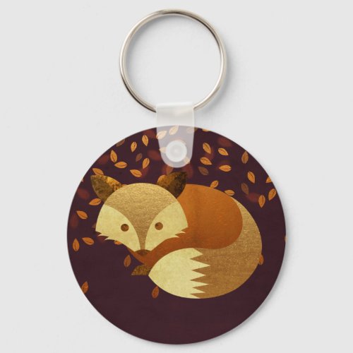 Cute Autumn Fox Keychain