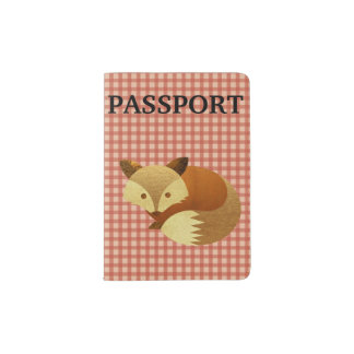 Cute Autumn Fox Passport Holder