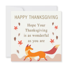 Cute Autumn Fox with Falling Leaves in Fall Colors