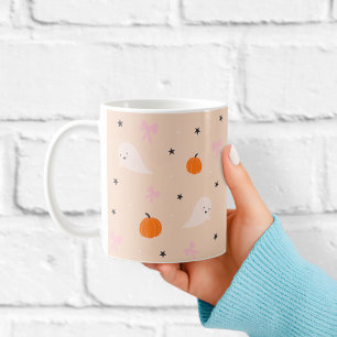 Cute Autumn Halloween Ghost Pattern Mug