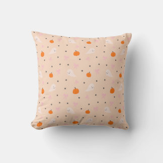 Cute Autumn Halloween Ghost Pattern Pillow