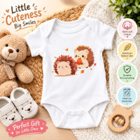 Cute Autumn Hedgehogs – Kawaii Fall Forest Animals