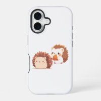 Cute Autumn Hedgehogs – Kawaii Fall Forest Animals