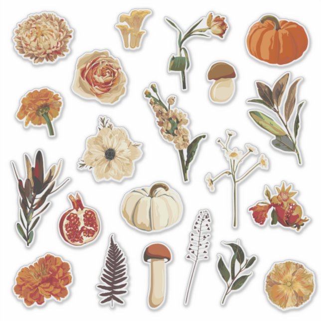 Cute autumn illustration. sticker (Front)