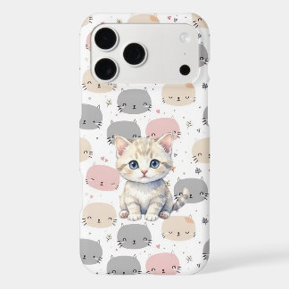 Cute Autumn Kitten Pattern iPhone Cas 17 Pro Max Case