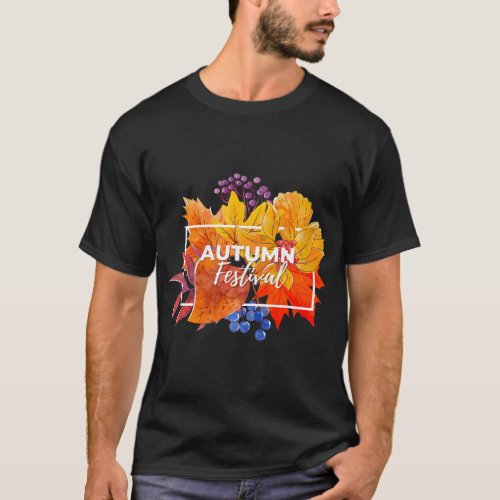 Cute Autumn Leaves and fall Festival T_Shirt