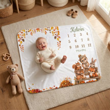 Cute Autumn Owl Baby Milestone