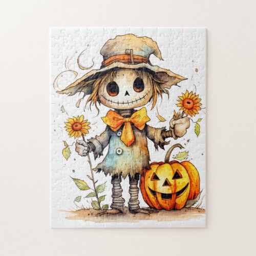 Cute Autumn Scarecrow Jigsaw Puzzle