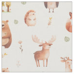 Cute Autumn Woodland Forest Animal Critters  Fabric