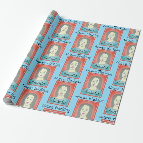 Cute Avatar Birthday Wrapping Paper
