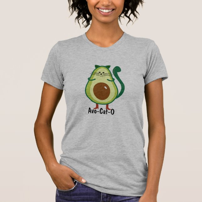 Cute Avo-Cat-O Funny Cat Avocado Lovers T-Shirt (Front)