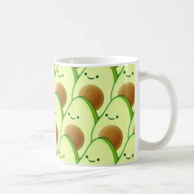 Cute Avocado All Over Drawing Coffee Mug (Right)