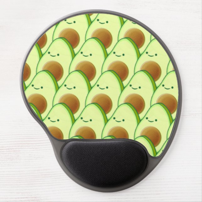 Cute Avocado All Over Drawing Gel Mouse Pad (Front)