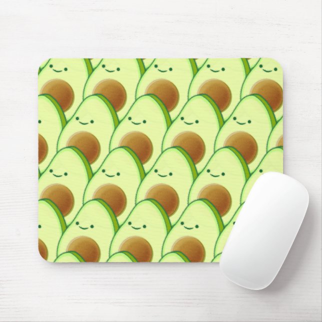 Cute Avocado All Over Drawing Mouse Pad (With Mouse)