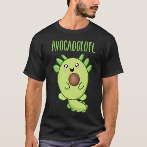 Cute Avocado Axolotl Kawaii Avocadolotl  girl T_Shirt