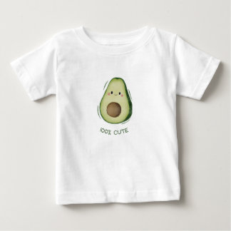 Cute Avocado Baby 100 Percent Cute Typography Baby T-Shirt
