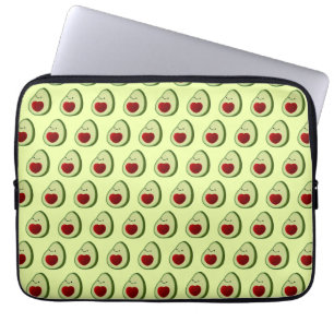 Cute Avocado Background Laptop Sleeve