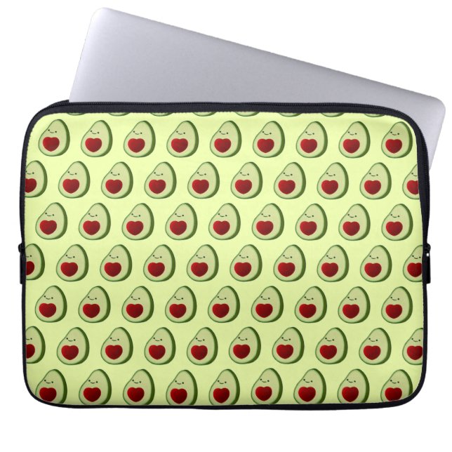 Cute Avocado Background  Laptop Sleeve (Front)