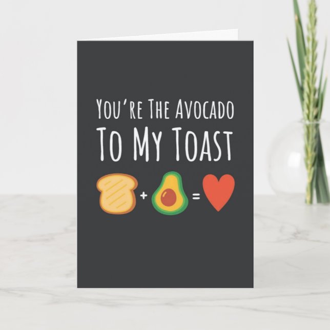 Cute Avocado Cards Fruits Vegan Vegetarian (Front)