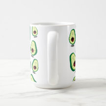 Cute Avocado Cartoon Love Coffee Mug