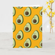 Cute Avocado Cartoon Pattern 
