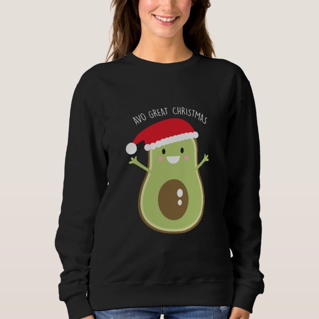 Cute Avocado Christmas Xmas Jumper Sweater (Front)