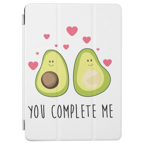 Cute avocado couple cartoon iPad air cover