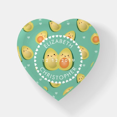 Cute Avocado Couple Funny I love You Anniversary Paperweight