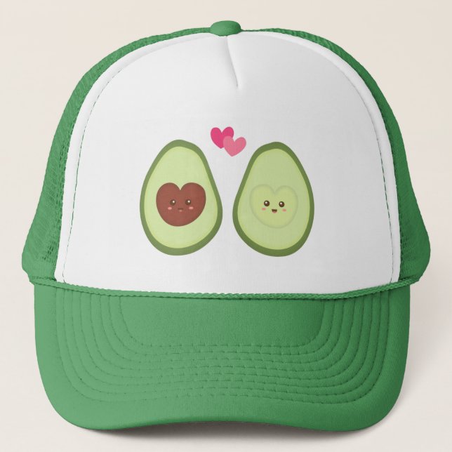 Cute Avocado couple in love, My other half Trucker Hat (Front)