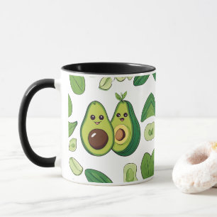 Cute Avocado Couple Phone Case Funny Kawaii Frui Mug