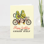 Cute Avocado Couple Pun Funny Birthday Card<br><div class="desc">Funny and cute birthday card for those who love puns and humor. Perfect way to wish your friends and family happy birthday.  Visit our store for more birthday card collection. You'll find something cool,  humorous and sometimes sarcastic birthday cards for your special someone.</div>