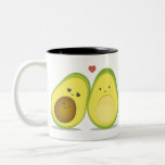 Cute Avocado Couple Two-tone Coffee Mug at Zazzle