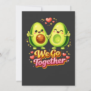 Cute Avocado Couple “We Go Together” – Fun Food Invitation
