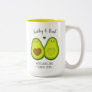 Cute Avocado Cuddle Customized Gift For Him Her Two-Tone Coffee Mug