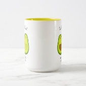 Cute Avocado Cuddle Customized Gift For Him Her Two-Tone Coffee Mug (Center)