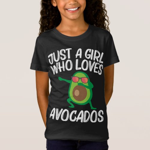 Cute Avocado Design For Girls Kids Healthy Fruit P T_Shirt