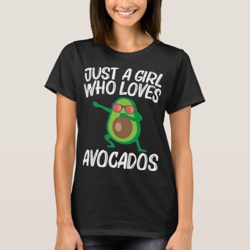 Cute Avocado Design For Girls Kids Healthy Fruit P T_Shirt