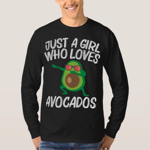 Cute Avocado Design For Girls Kids Healthy Fruit P T_Shirt