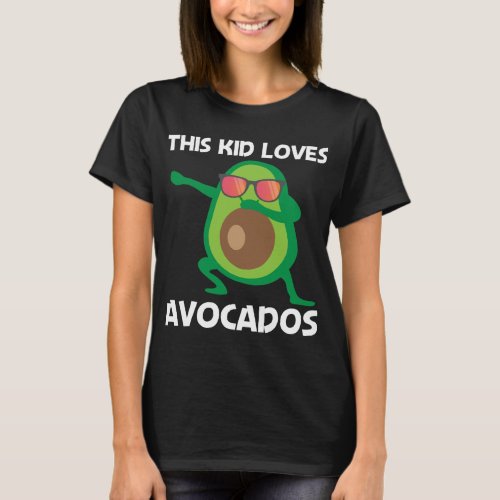 Cute Avocado Design For Kids Boys Healthy Fruit Pl T_Shirt