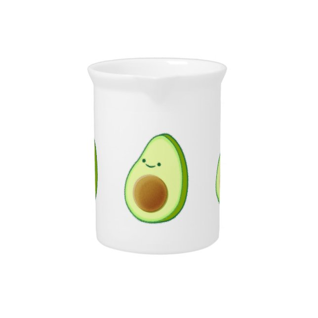 Cute Avocado Drawing Beverage Pitcher (Front)