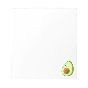 Cute Avocado Drawing Custom Notepad